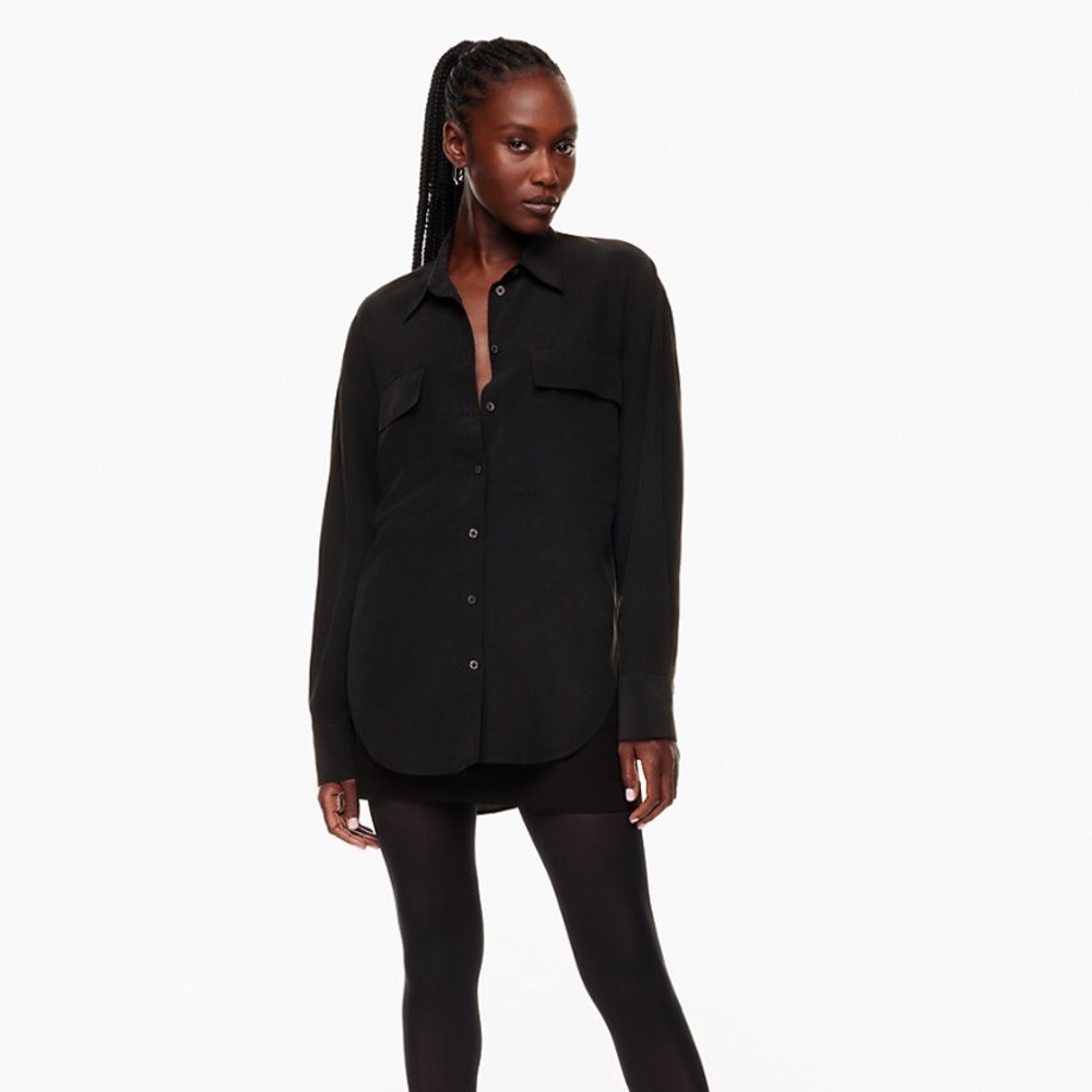Bonheur Silk Shirt - Oversized Utility Shirt